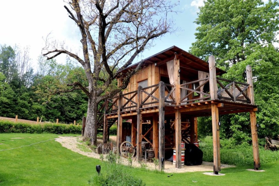 Treehouse Žítková: stromodům v koruně ořešáku na hranici se Slovenskem